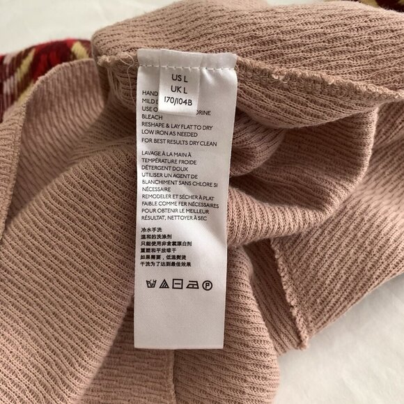 Free People Rainbow Dreams Top Arizona Sands Size Large OB978656 Balloon Sleeve - Picture 12 of 13